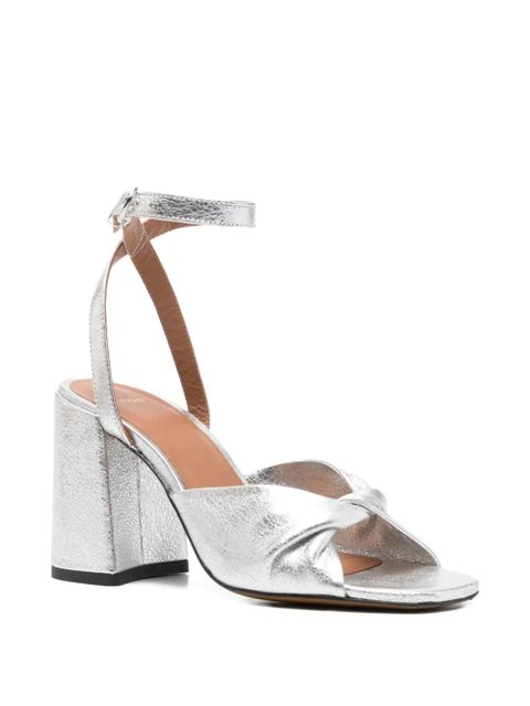 Maje twisted ankle-strap sandals - Silver - zdjęcie produktu nr 2