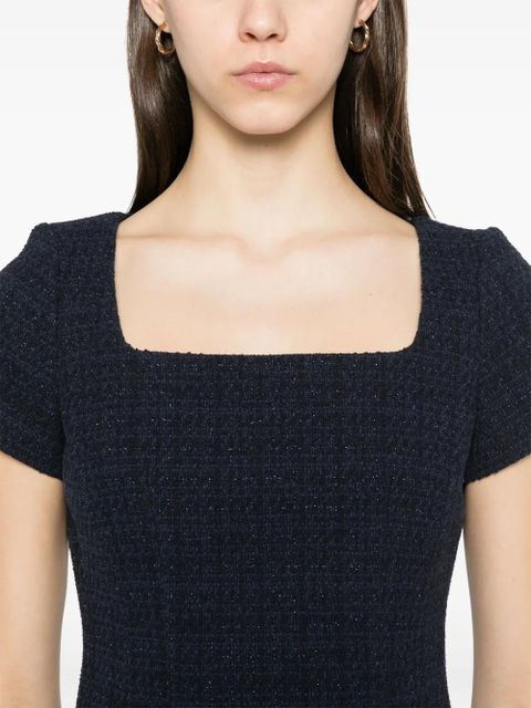 Maje lurex-detail mini dress - Blue