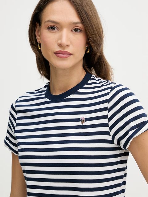 U.S. Polo Assn. t-shirt bawełniany STRIPE CREW NECK