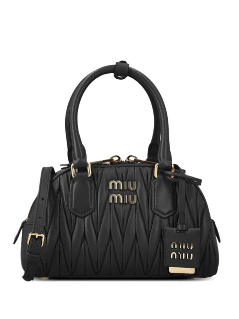 Miu Miu matelassé leather tote bag - Black - zdjęcie produktu nr 1