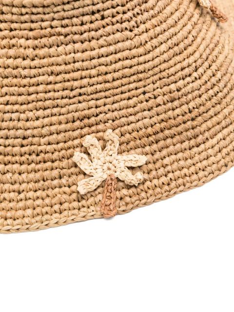 Alanui palm-applique hat - Neutrals