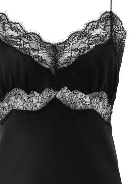 Saint Laurent silk-satin top - Black