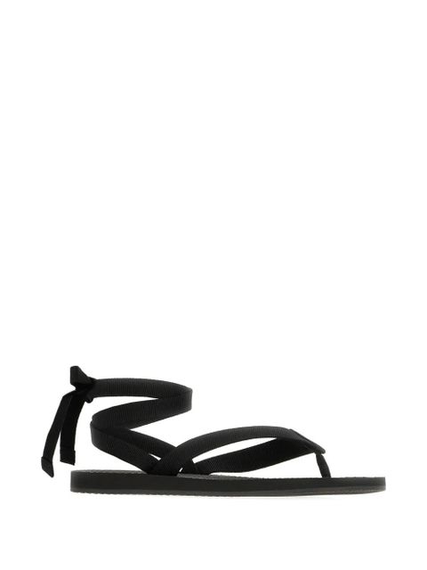 The Row ribbon-tie flat sandals - Black - zdjęcie produktu nr 2