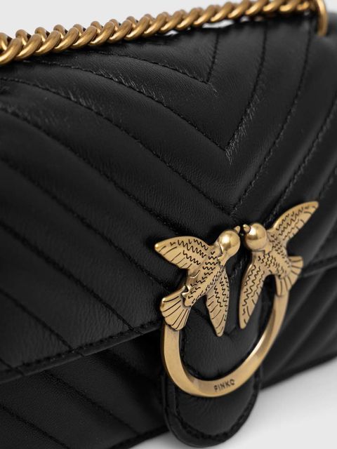 Pinko torebka skórzana kolor czarny 100074 A0GK - zdjęcie produktu nr 2