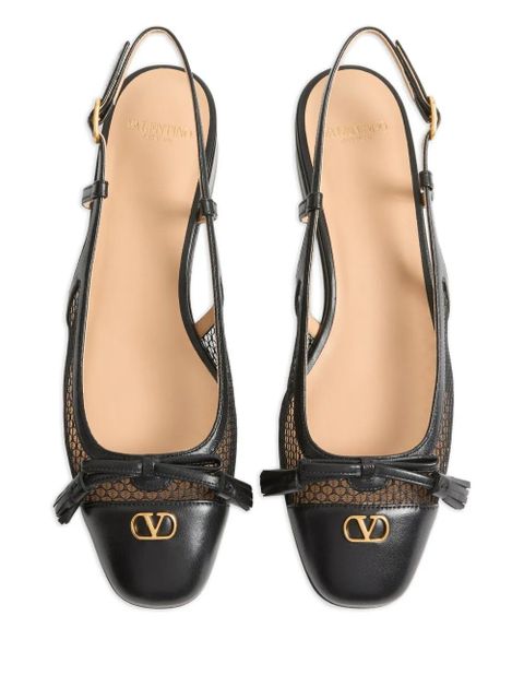 Valentino Garavani Valet Du Roi VLogo slingback pumps - Black
