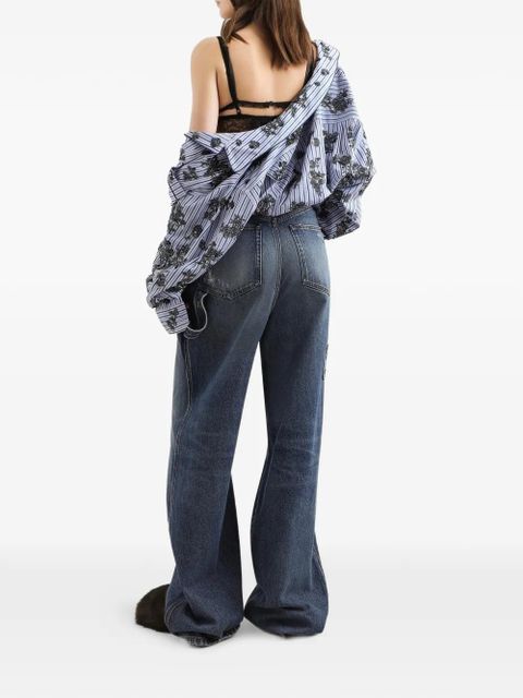 Dolce & Gabbana belted button-fastening jeans - Blue