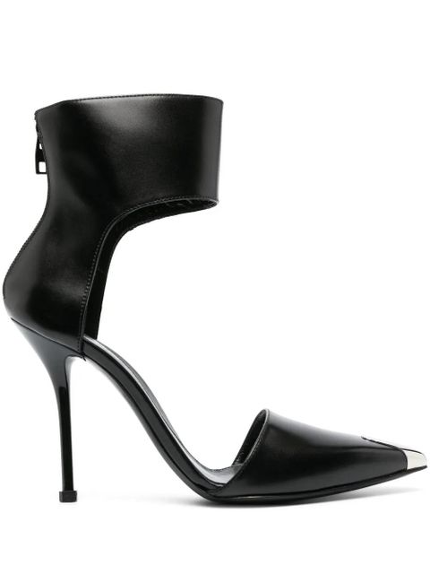 Alexander McQueen Harness Punk 105mm leather pumps - Black - zdjęcie produktu nr 1