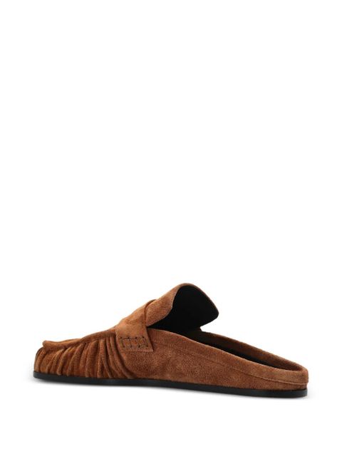 Jil Sander Sabot suede mules - Brown