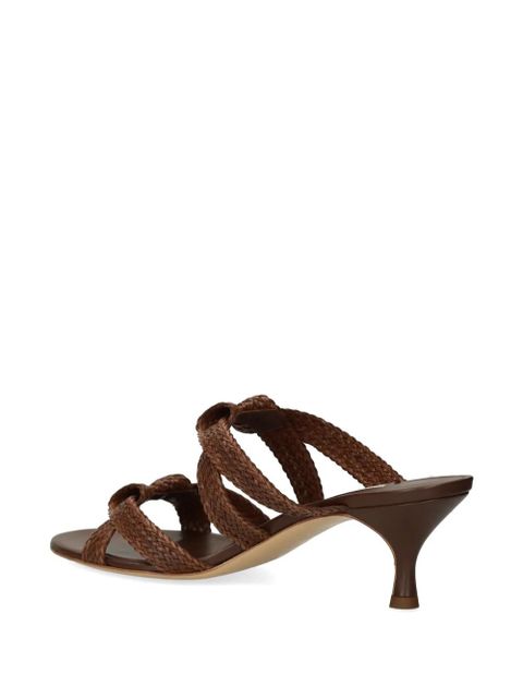 Casadei Julia woven knotted sandals - Brown