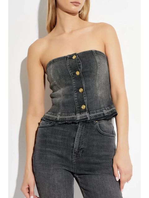 GANNI denim top - Grey