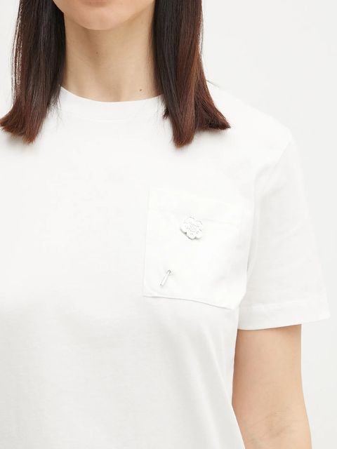 Kenzo t-shirt bawełniany damski kolor biały FF52TS1504SG.02