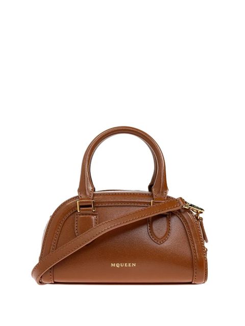 Alexander McQueen mini structured leather tote bag - Brown - zdjęcie produktu nr 1