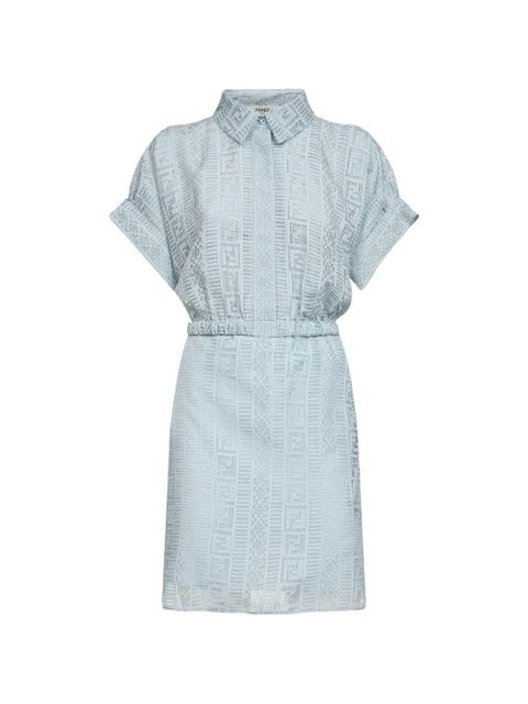 FENDI Pequin FF burnout dress - Blue - zdjęcie produktu nr 1