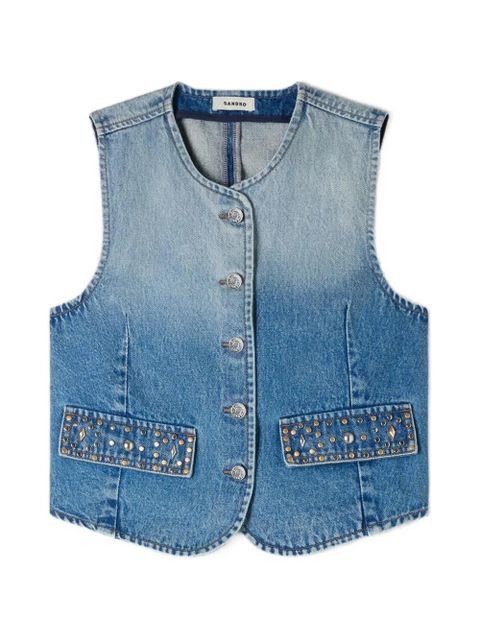 SANDRO sleeveless jacket - Blue - zdjęcie produktu nr 1