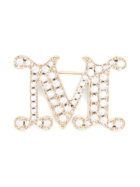 Max Mara embellished initial brooch - Gold - zdjęcie produktu nr 1