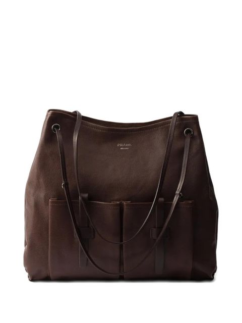 Prada large pockets shoulder bag - Brown - zdjęcie produktu nr 1