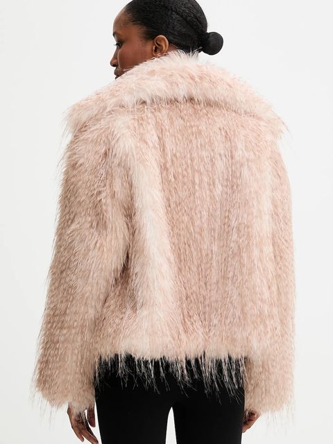 Answear.LAB kurtka kolor beżowy przejściowa oversize