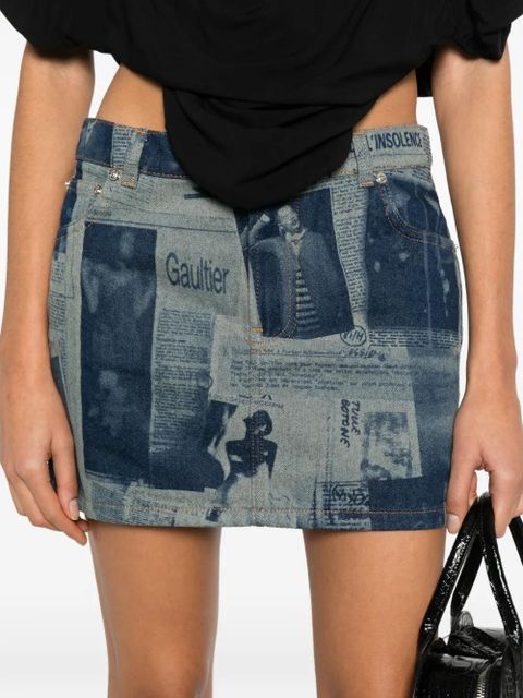 Jean Paul Gaultier belt-loop mini skirt - Blue