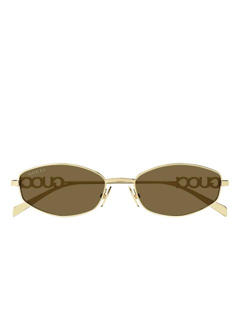 Gucci Eyewear oval-frame sunglasses - Gold - zdjęcie produktu nr 1