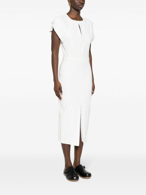 ISABEL MARANT Mirna hemp-blend midi dress - White