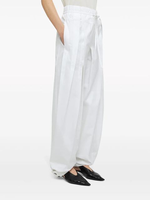 Jil Sander pleat-detail wide-leg trousers - White