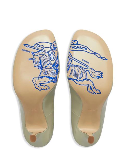 Burberry 85mm slip-on leather pumps - Neutrals