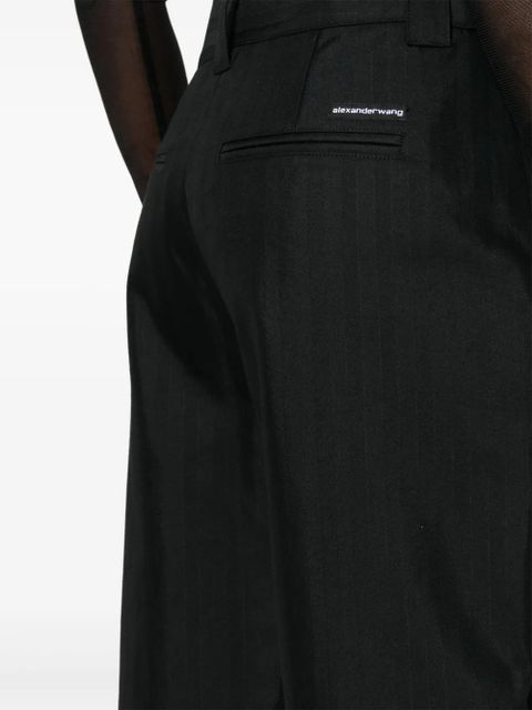 Alexander Wang striped tapered trousers - Black