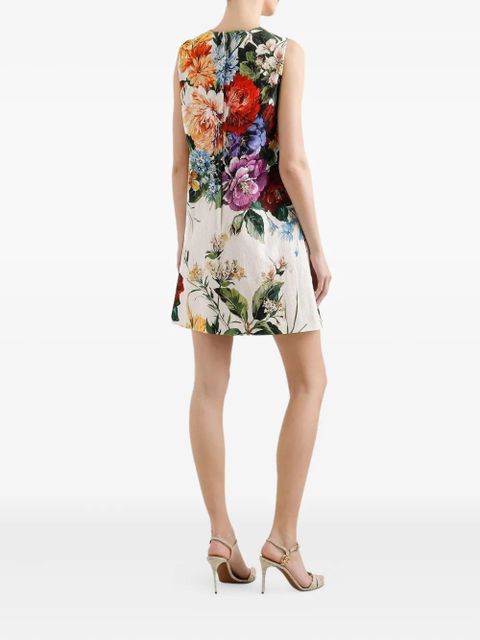 Dolce & Gabbana floral-print mini dress - White - zdjęcie produktu nr 2