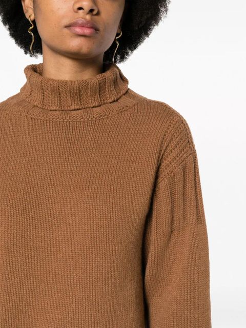Jil Sander roll-neck cashmere jumper - Brown