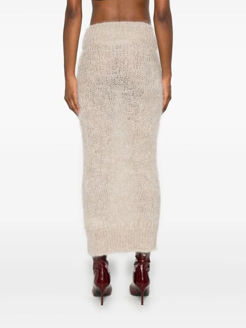 Blumarine brushed maxi skirt - Neutrals