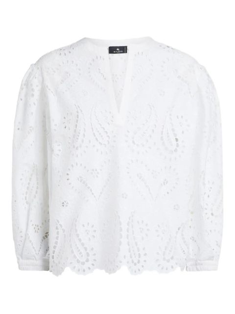 ETRO broderie-anglaise top - White - zdjęcie produktu nr 1