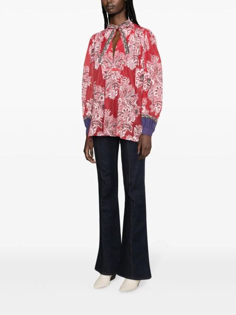 ETRO floral-print blouse - Red