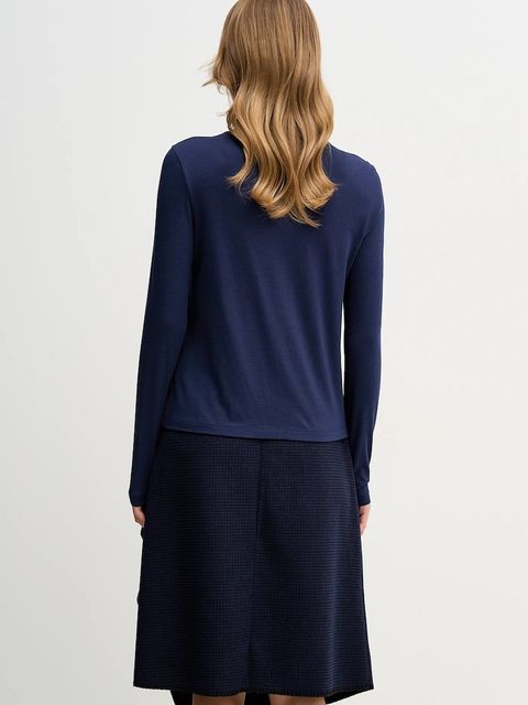 Sisley longsleeve damski kolor granatowy