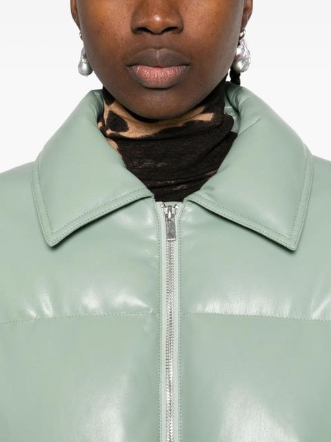 Nanushka adjustable cropped puffer jacket - Green