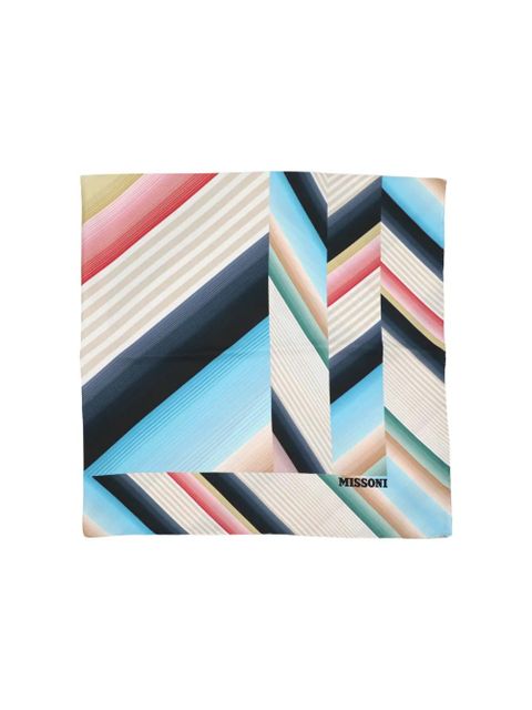 Missoni striped-foulard scarf - Blue - zdjęcie produktu nr 2