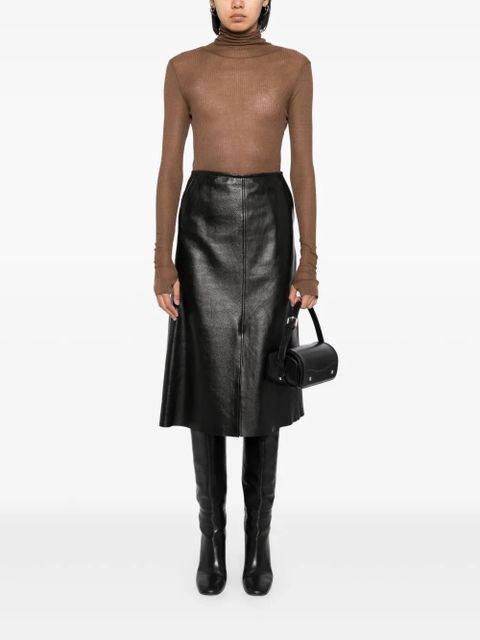 LEMAIRE seamless high-neck top - Brown - zdjęcie produktu nr 2