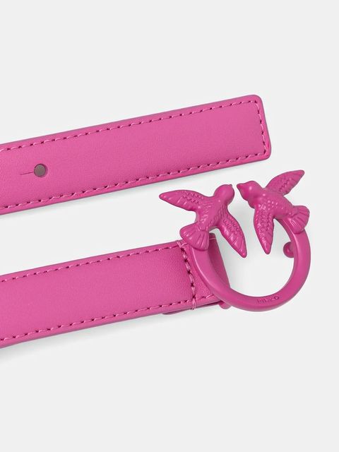 Pinko pasek skórzany damski kolor różowy 100143 A1K2 - zdjęcie produktu nr 2