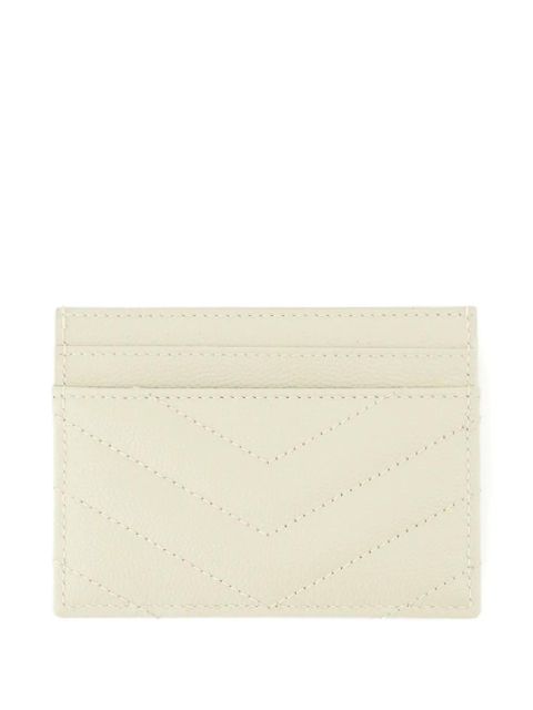 Saint Laurent Cassandre card holder - Neutrals
