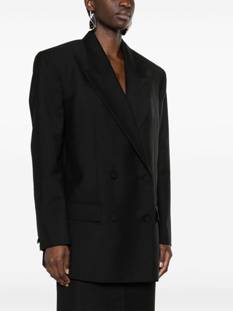 Givenchy double-breasted wool-blend blazer - Black
