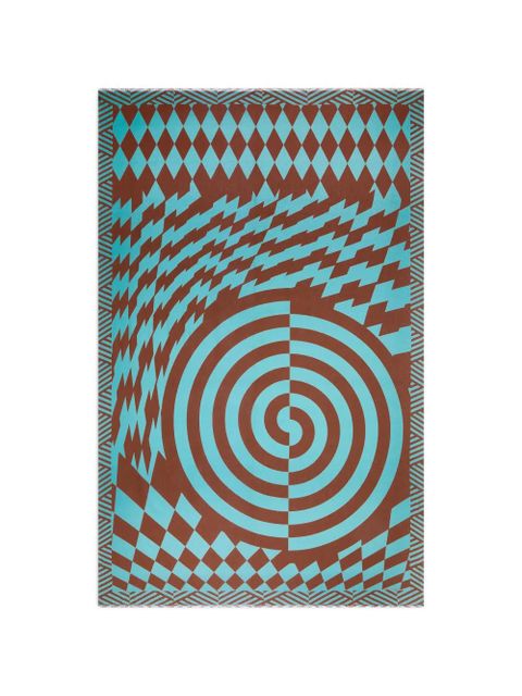 DRIES VAN NOTEN geometric-print pareo - Blue - zdjęcie produktu nr 1