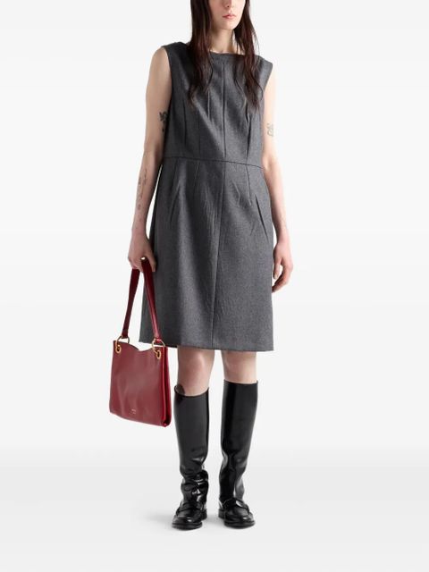 Prada boat-neck ribbon dress - Grey - zdjęcie produktu nr 1
