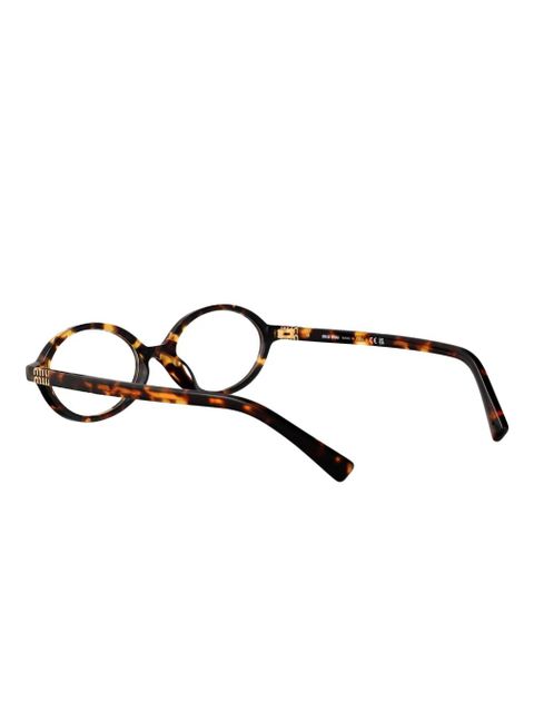 Miu Miu Eyewear oval-frame glasses - Brown