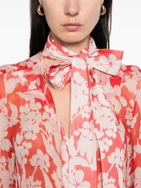 Victoria Beckham chiffon shirt - Red