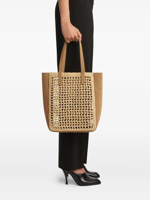 KHAITE small Zoe woven-panel tote bag - Neutrals - zdjęcie produktu nr 1