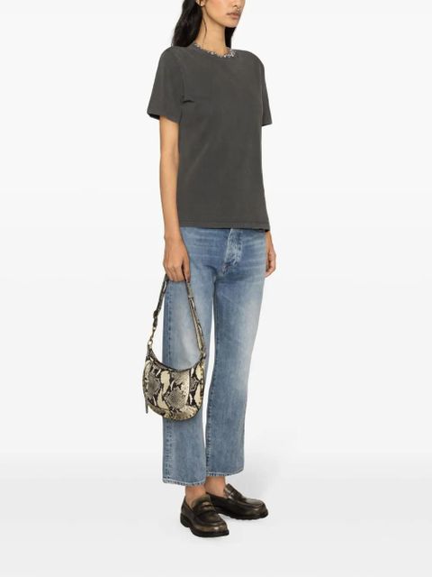 Golden Goose crystal-embellished cotton T-shirt - Grey