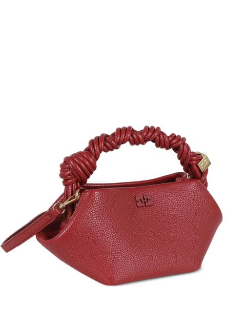 GANNI mini Bou braided-handle tote bag - Red