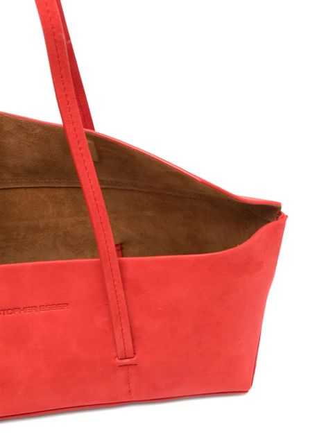 Christopher Esber mini Gondola suede tote bag - Red