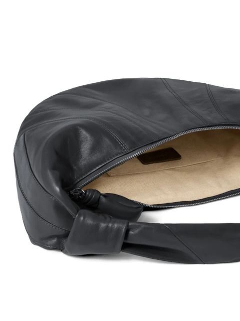 LEMAIRE knot zip leather shoulder bag - Black
