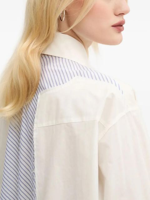 MM6 Maison Margiela striped-panel shirt - White