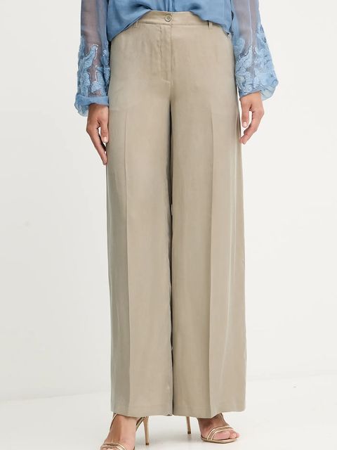 Guess spodnie ERNESTINE damskie kolor beżowy szerokie high waist W5YB02 WH5N2 - zdjęcie produktu nr 1